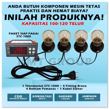 Paket Siap Pakai 4F STC Thermostat Termostat Pemanas Mesin Tetas Telur