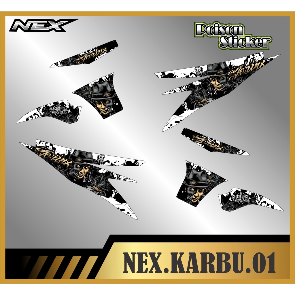 STRIPING STICKER NEX KARBU STIKER  NEX KARBU  STICKER LIS LIST SUZUKI  NEX KARBU  CODE 01