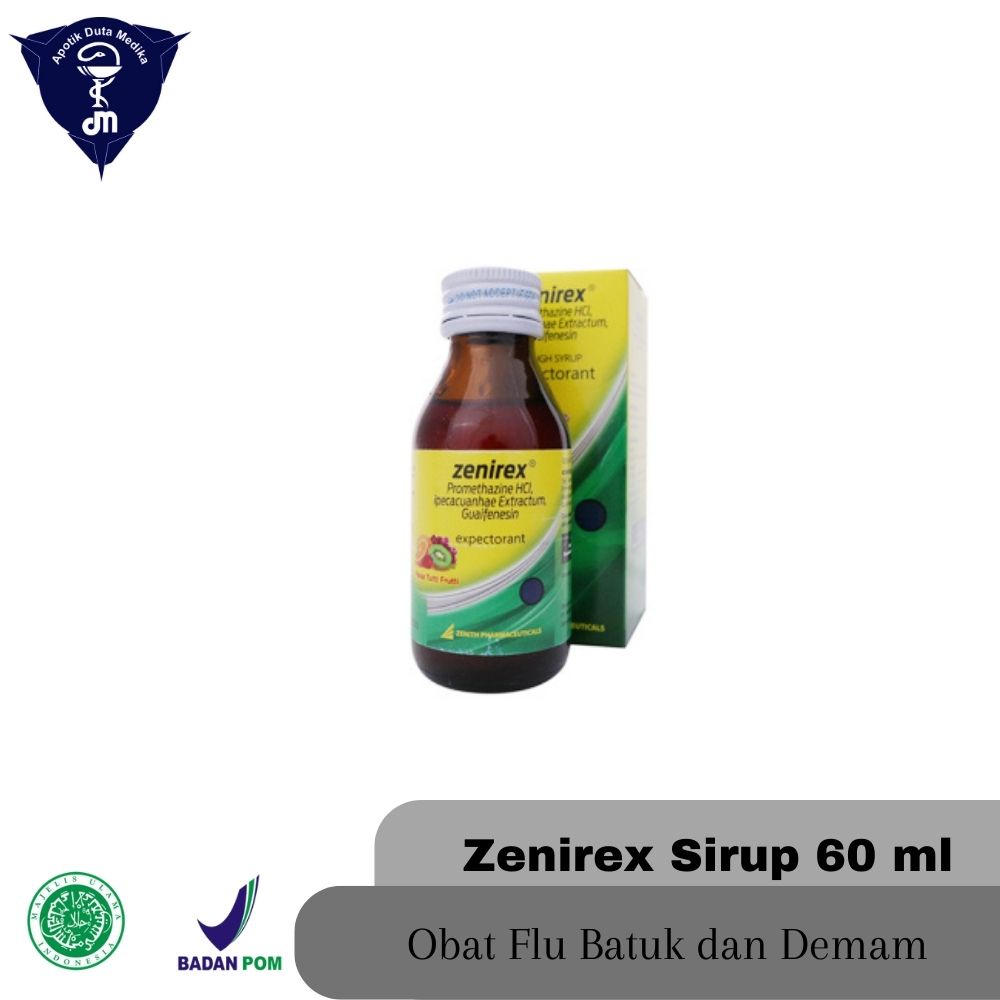 ZENIREX 60 ML SIRUP/OBAT BATUK PILEK DEWASA/BATUK BERDAHAK DEWASA/BATUK ALERGI DEWASA