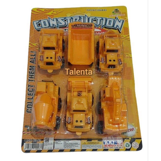 Mainan Anak Truk Kuning Construction OCT 6473 Set