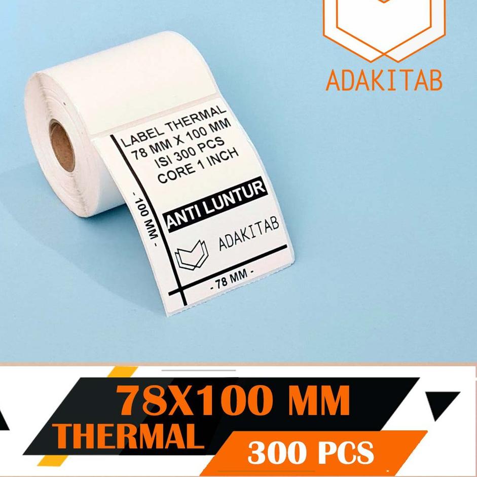 

↑Terkini↑ LABEL BARCODE THERMAL 78X100 MM / 78X100MM CORE 1 INCH ISI 300 PCS 58