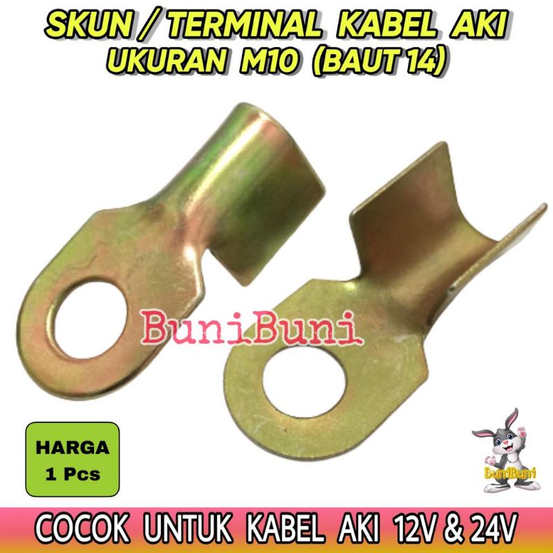 Skun Terminal Klem Kabel Aki M10 BESAR / Skun Massa Kabel Aki BAUT 14 BESAR