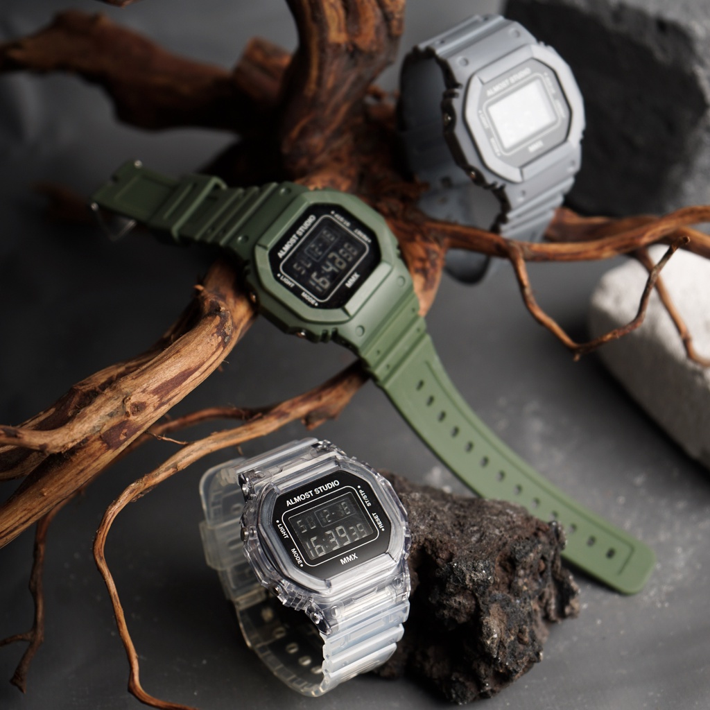 Almost Studio - Jam Tangan Digital - Clear Black