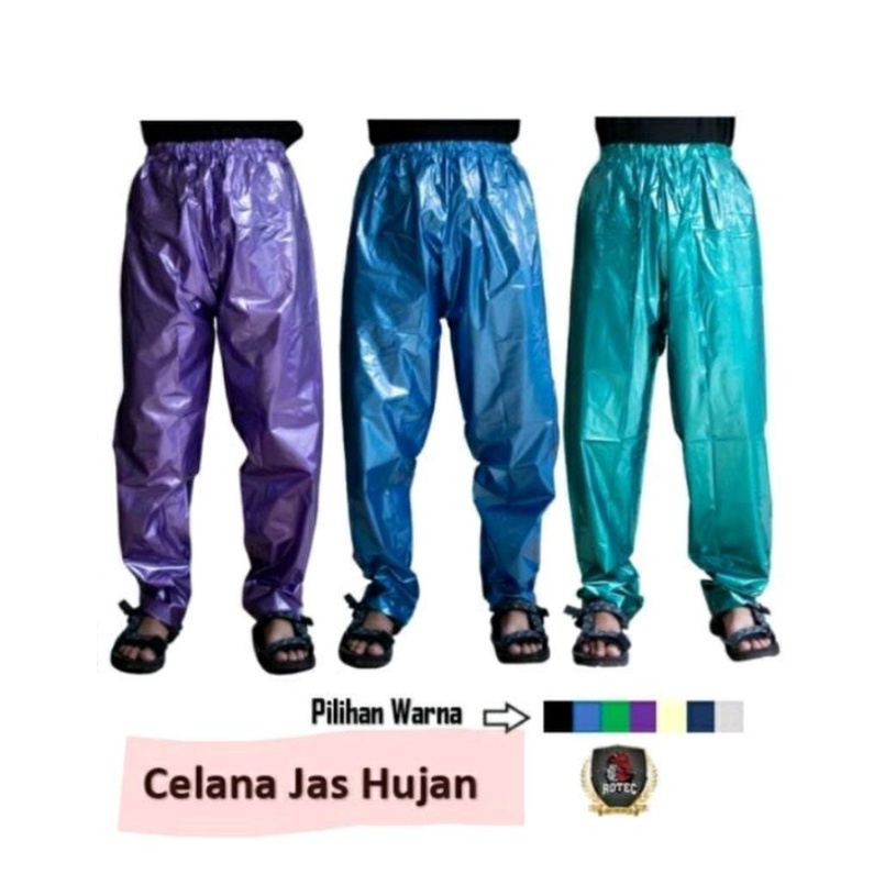 MLSTORE25 - CELANA JAS HUJAN SAJA TEBAL UKURAN BESAR TAHAN AIR TIDAK MUDAH SOBEK BAHAN PVC LENTUR