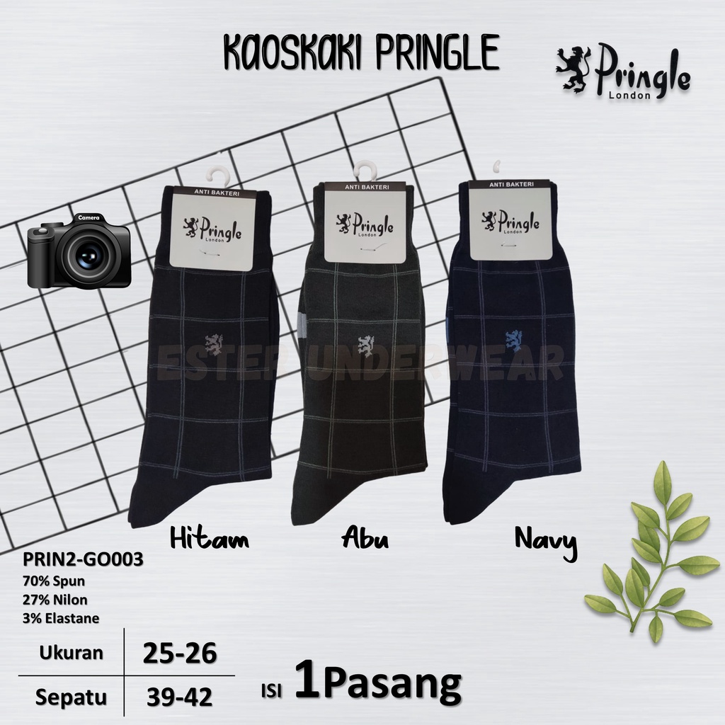 Pringle Kaos Kaki Kantor Pria Anti Bakteri Seri Motif Isi 1 Pasang