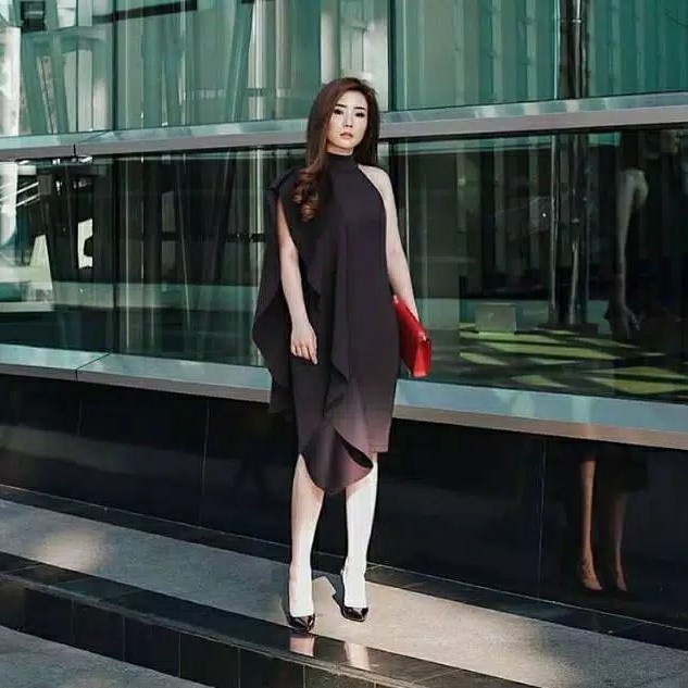 GLORIA SCUBA DRESS IMPORT PARTY DRESS PESTA SCUBA IMPORT