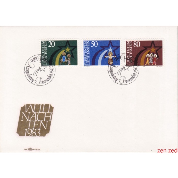 

A648 Prangko Liechtenstein FDC 1983 Christmas 1 Pcs