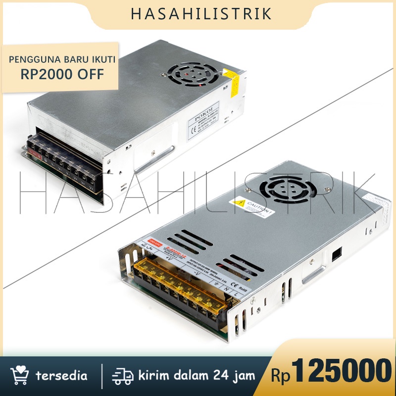 Power Supply Switching 12V 30A 360W/33A 400W Cocok Untuk CCTV LED RADIO DSB