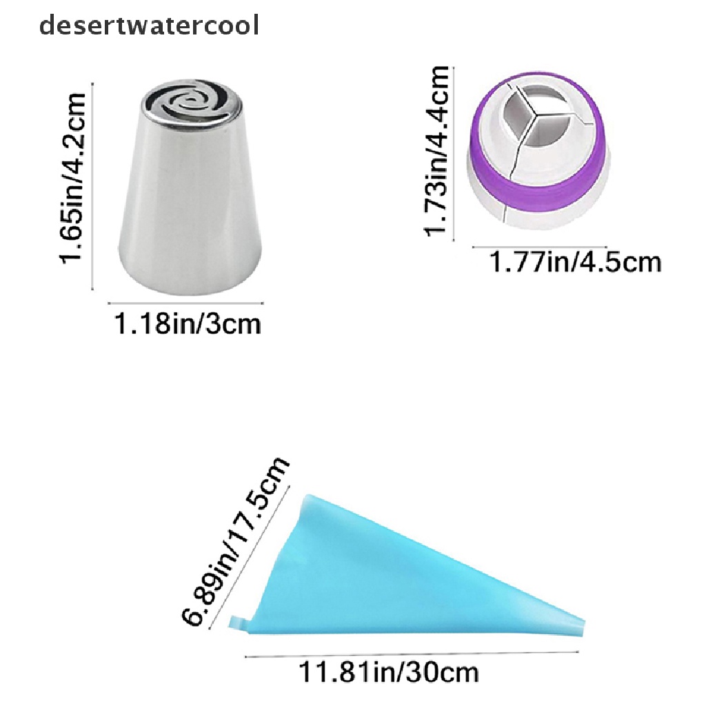 Deid 7/11Pcs/Set Rusia Tulip Icing Piping Nozzle Alat Kue Stainless Steel Martijn