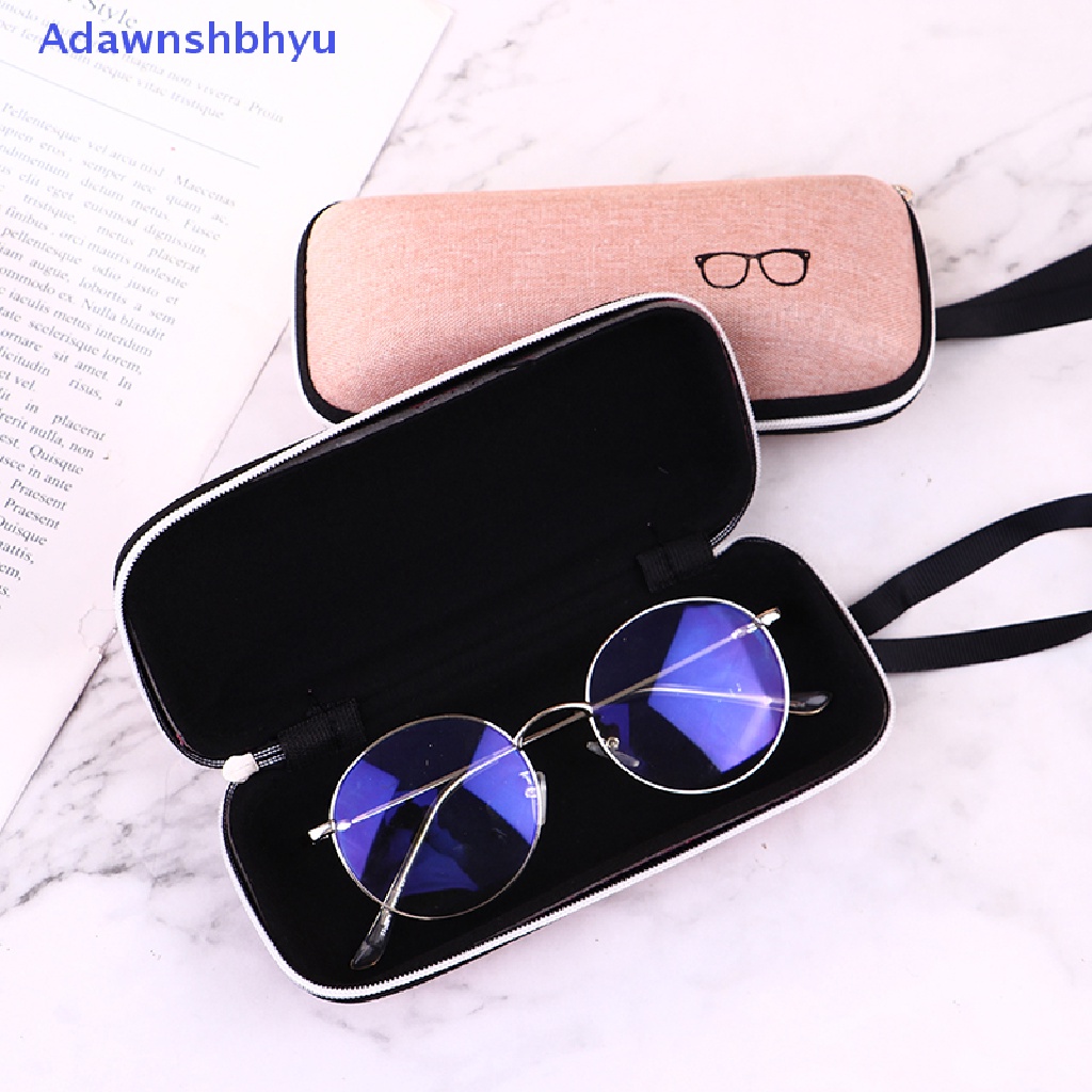 Adhyu 1Pcs EVA Eyewear Cases Cover Sunglasses Case Kotak Kacamata Dengan Lanyard Zipper ID