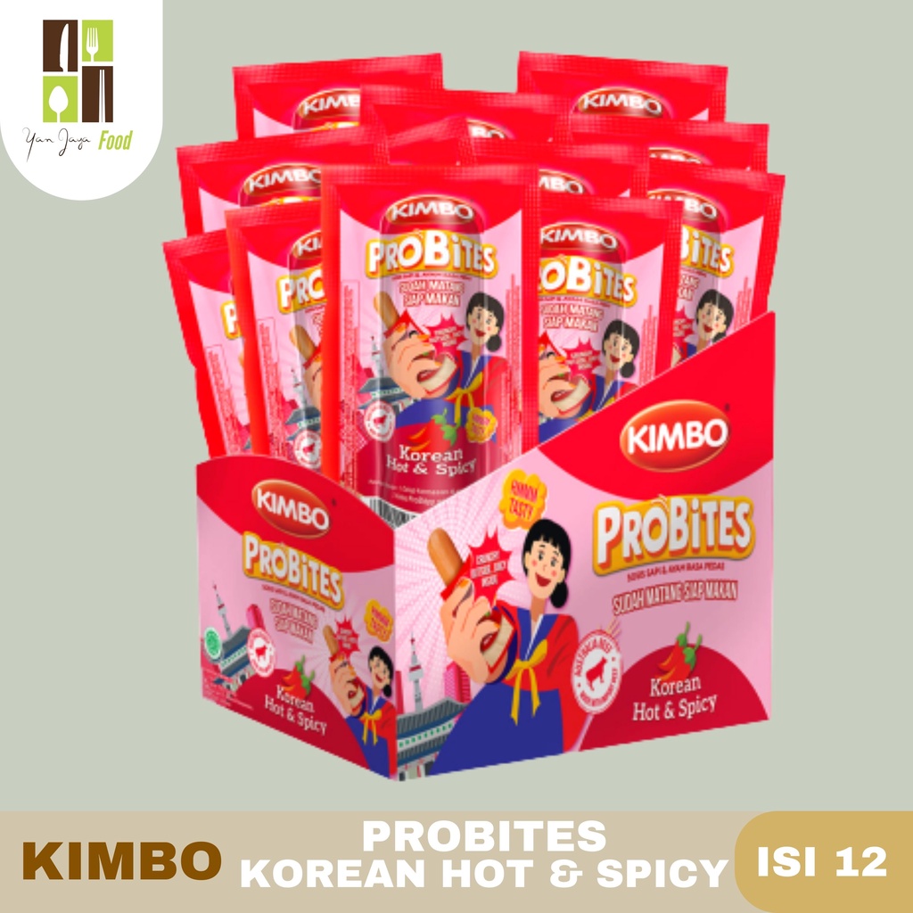 Kimbo Probites Sosis Single Original/Keju/Korean Hot&amp;Spicy 12 Pcs