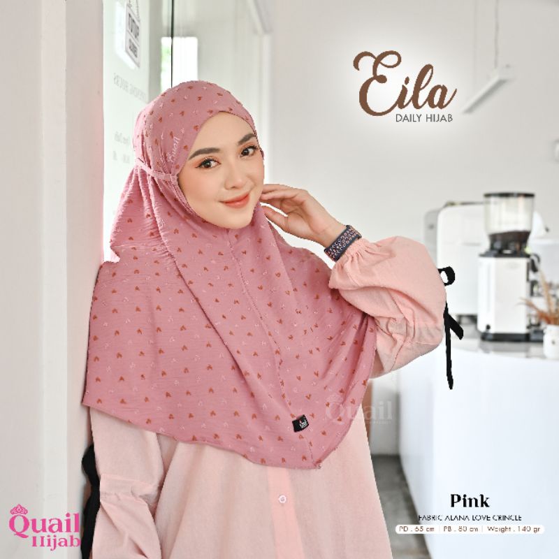Hijab Instan Bergo Tali Crinkle Original Jilbab Quail EILA