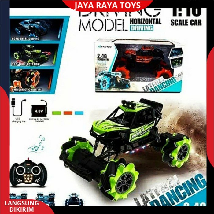 Mobil Remote Control 4Wd Rock Crawler 1:16 Mainan Remote Control Offroad Rc Climbing Dancing Car Baterai cas