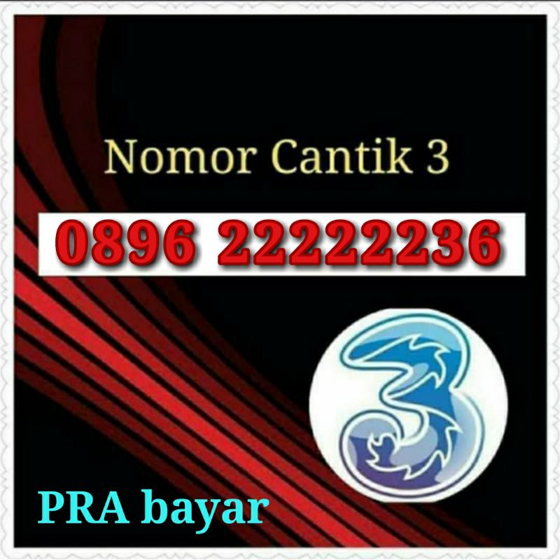Nomor cantik tri HEXA 222222 murah