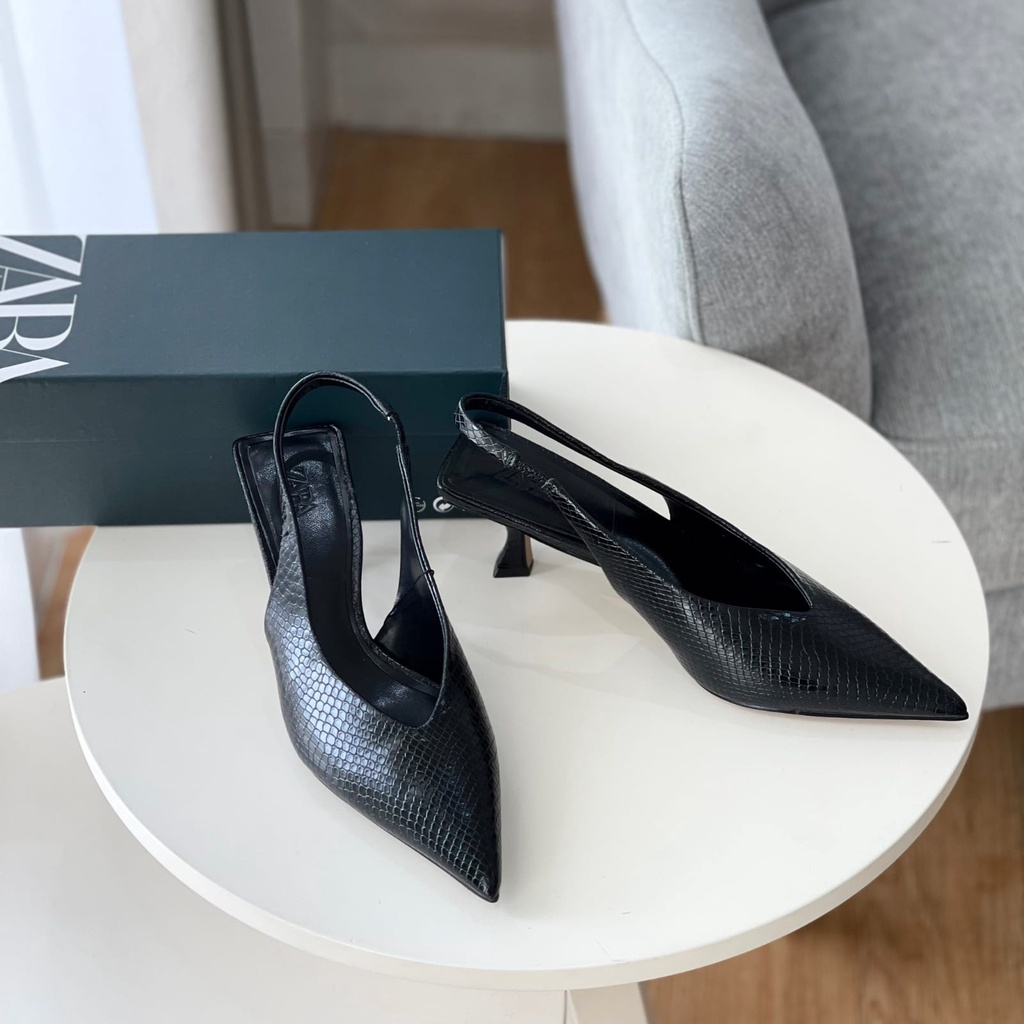 SEPATU WANITA ZS-3802 HEELS 6CM BLACK