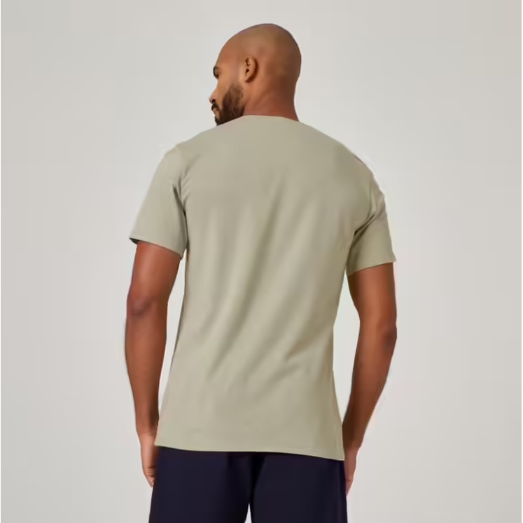 DOMYOS Kaos Katun Olahraga Fitness Pria Serap Keringat Lembut