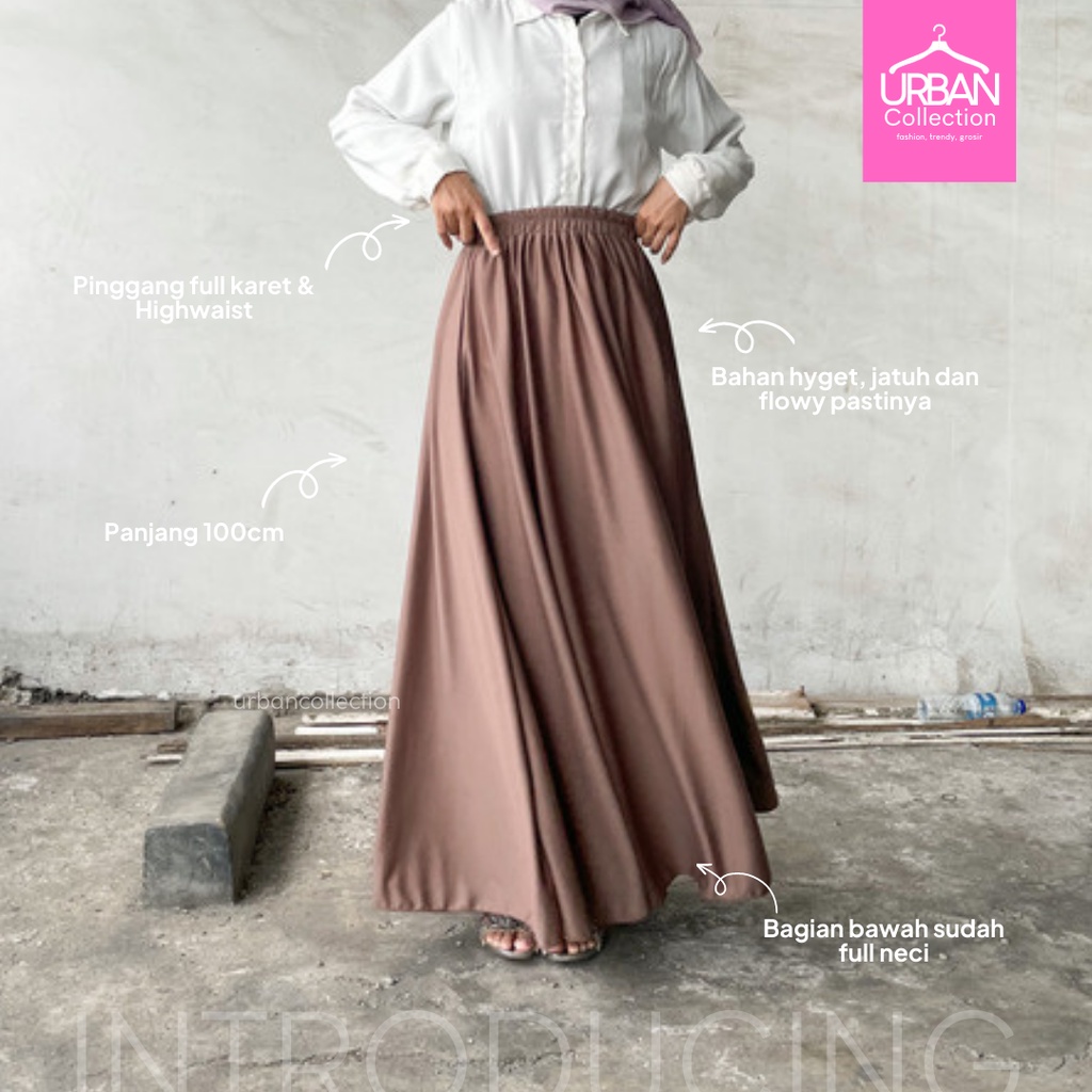 ROK POLOS 100CM - BASIC SKIRT 100CM- Bawahan Wanita Polos