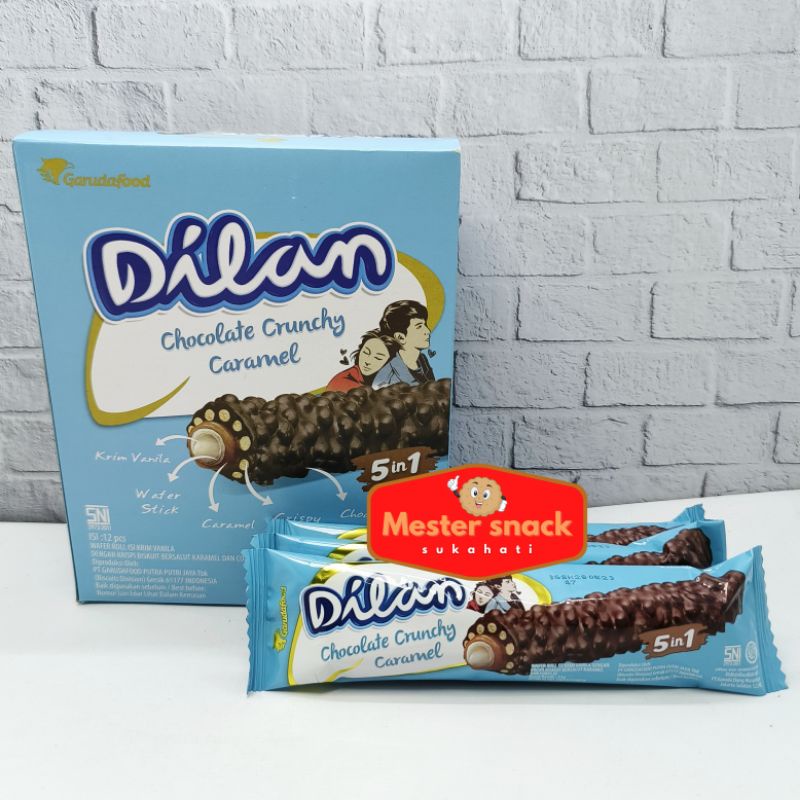 

Dilan Chocolate Crunchy Caramel (1 pack isi 12 pcs)