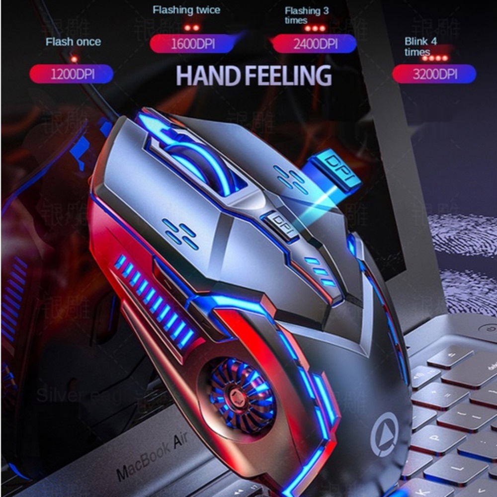 G5 Mouse Kabel Luminous Game E-sports Aksesoris Komputer Desain Ergonomis Merasakan Mekanik Cahaya Pernafasan Warna-Warni