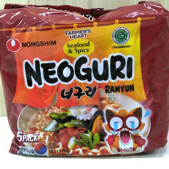 

>>>>>] Nongshim neoguri hot multi pack 120gr x 5 pcs made in korea