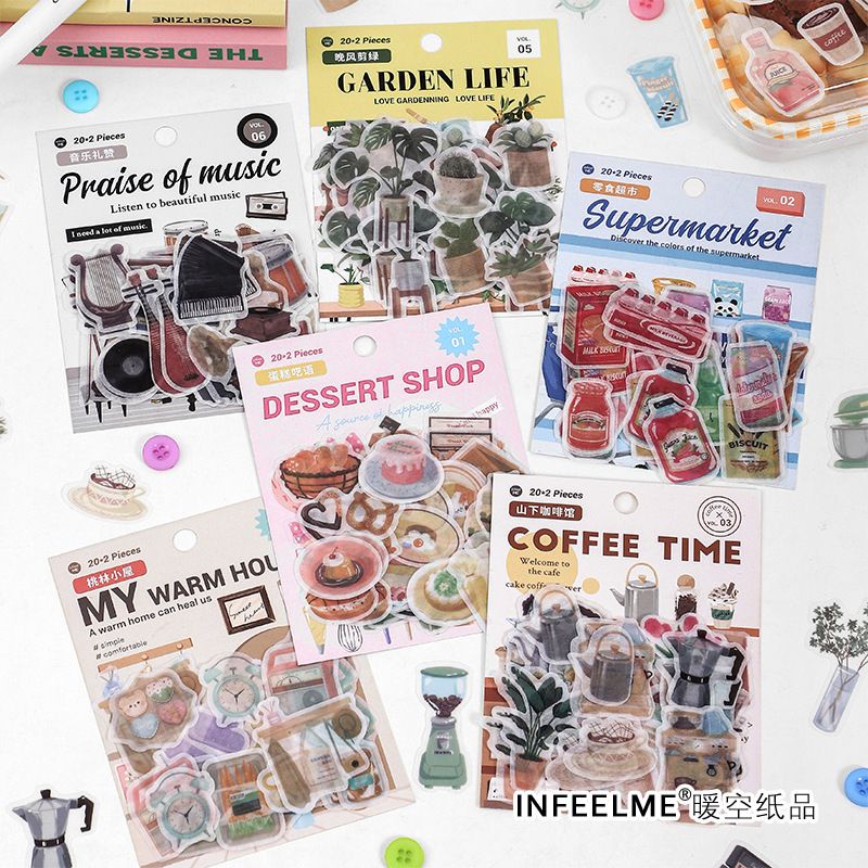 

40pcs Life & Love Poems Series Stickers Journaling Scrapbook Korean Stiker Scrapbook Journal DIY