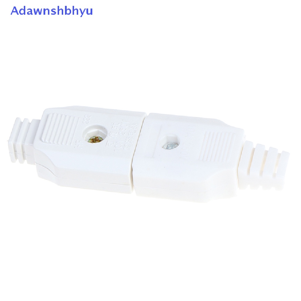 Adhyu US 2pin Gepeng AC Listrik Power Male Plug Female Socket Outlet Adaptor Kawat ID