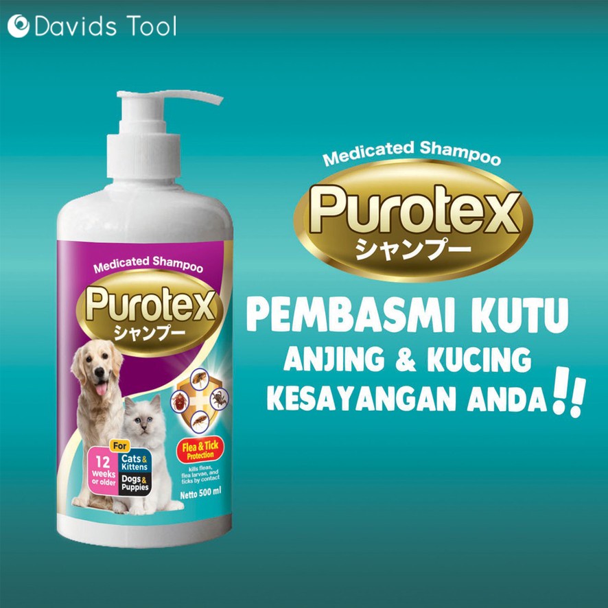 Shampoo Anjing Shampo Kucing Sampo Cat Dog Kutu Purotex 500ml