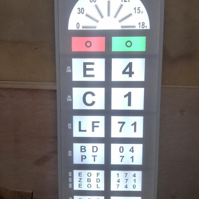 Snellen Chart Elektrik Remote, Alat Periksa mata