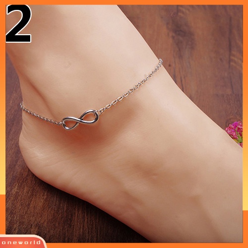 [WONE] Wanita Mode 8-bentuk Dekorasi Gelang Kaki Barefoot Rantai Kaki Perhiasan Hadiah