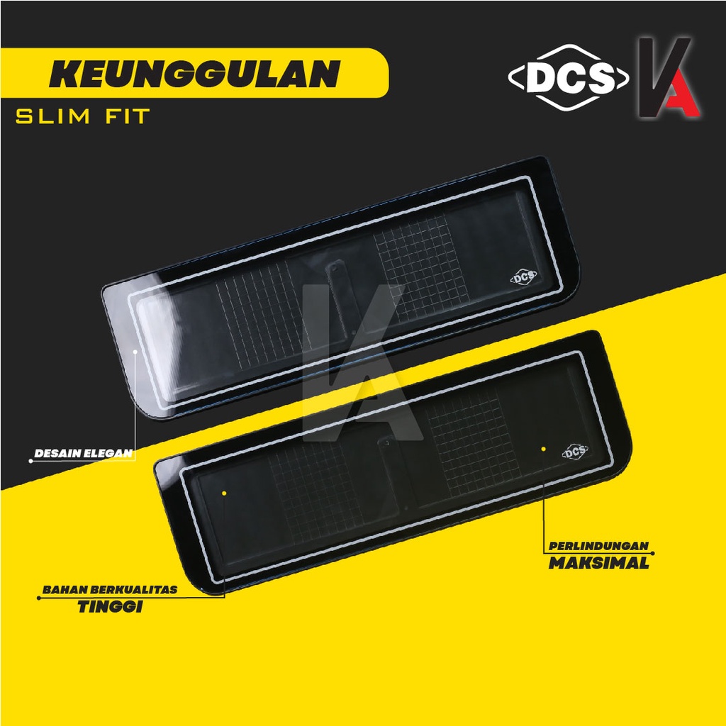 DCS Cover / Dudukan / Tempat / Frame / Breket / Bingkai / Rumah / Tatakan Plat Nomor Mobil Model Slim (1 PCS)