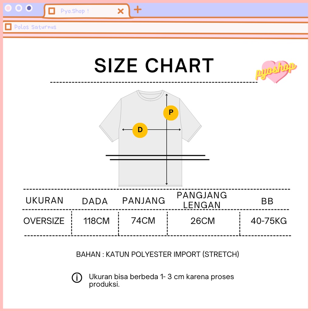 Kaos Oversize Import Motif Cupid Flower