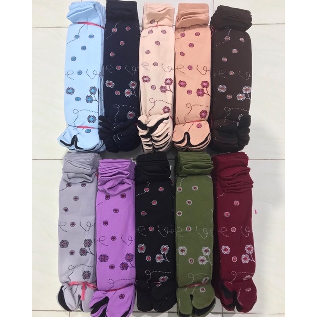 SATU PASANG Kaos Kaki Jempol Nylon Motif Dandelion