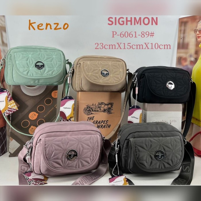 Original Tas Selempang Wanita Ori Sighmon Kanvas 3Ruang Sg6061