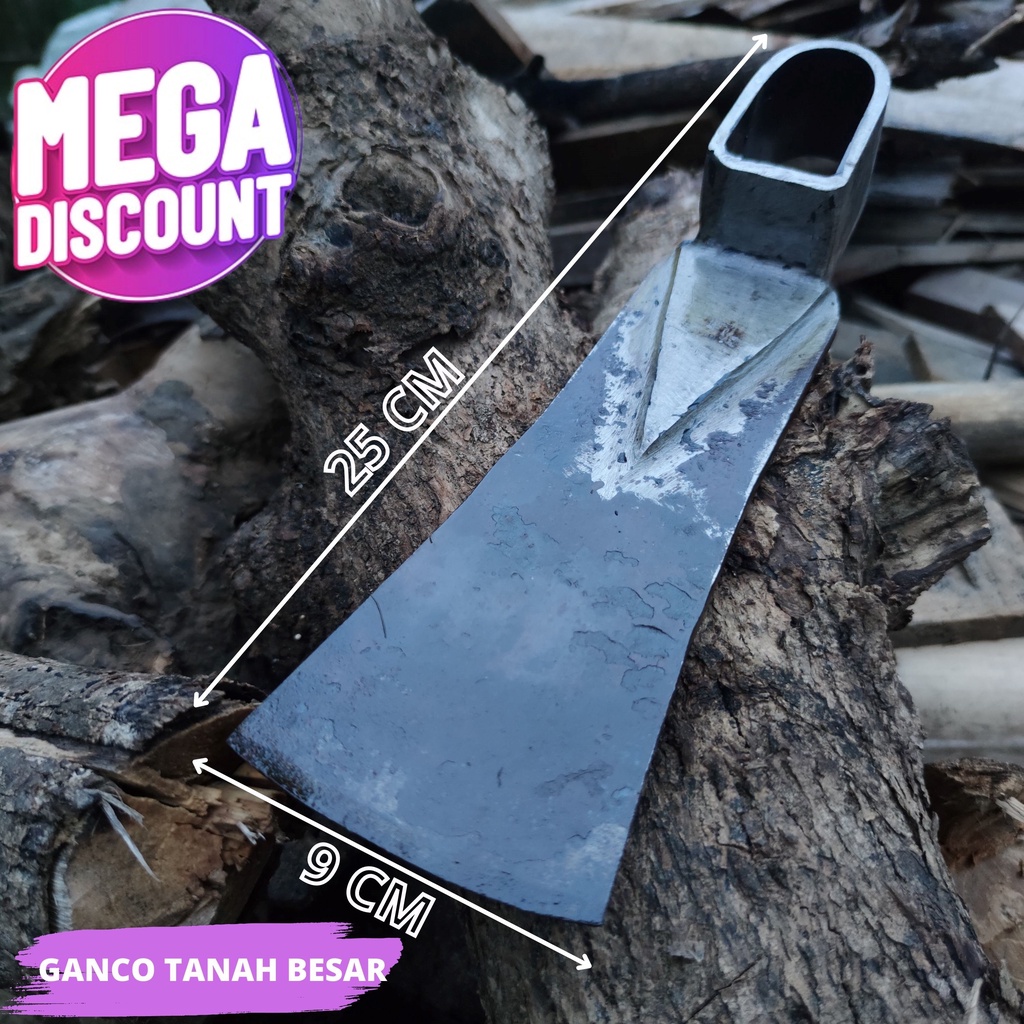 (BESAR DAN TEBAL) Ganco Tanah Baja Per Mobil Asli Bilah Anti Gompal - Cangkul Ganco Penggali Tanah K
