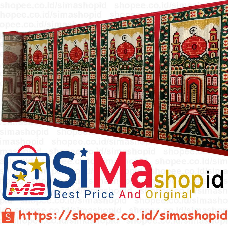 Karpet Sajadah Masjid Mushola Roll Medinah Medenna Madeena Mdgra 1.05m X 5.7m Sejadah