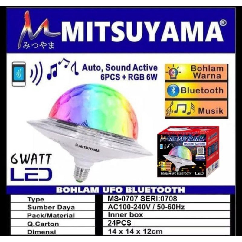 Agisolshop lampu Disco Mitsuyama 0707/0708 / lampu  disco sensor suara