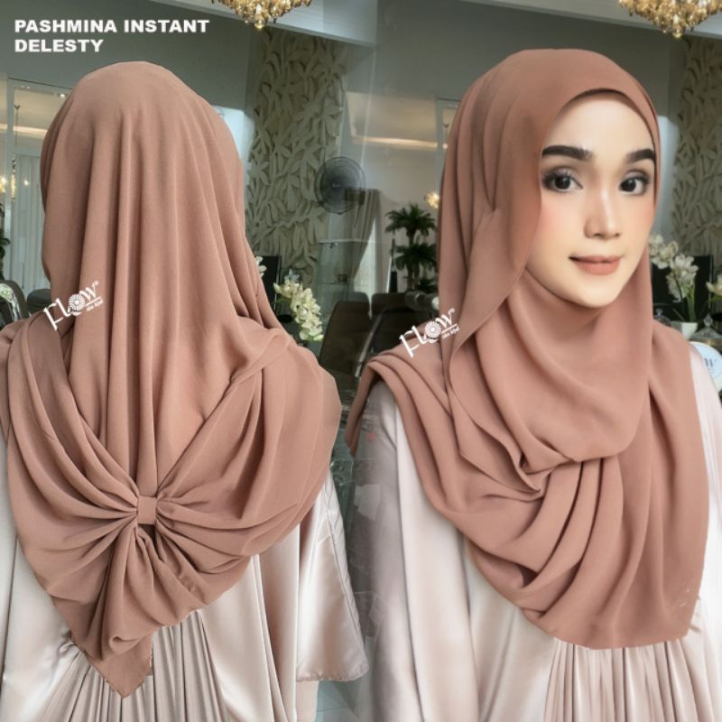 pashmina instan delesty ori flow