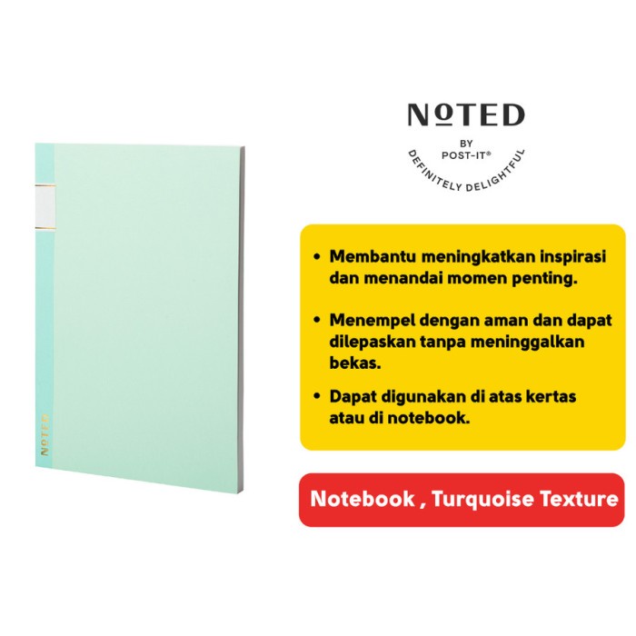 

3M Noted by Post-it Turquoise Notebook Catatan NTD-N58-TT