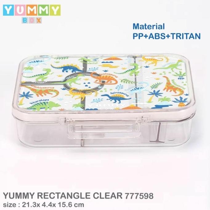 Lunch Yummy Box Kotak Sekat Bekal Tempat Makan Unicorn Dino Bento