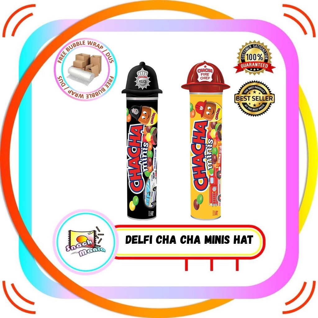 

Delfi Cha Cha Minis Chocolate Police - Fire Chief Hat 30 gr Coklat