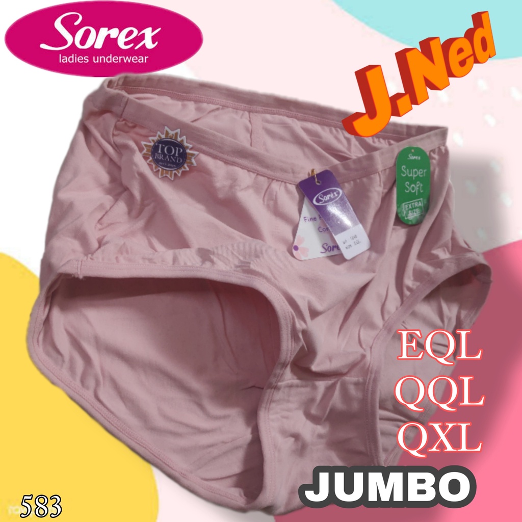 J583 (Harga Satuan) Sorex Celana Dalam Wanita Jumbo Extra Size Xxxl - Xxxxxl ( Eql - Qxl )