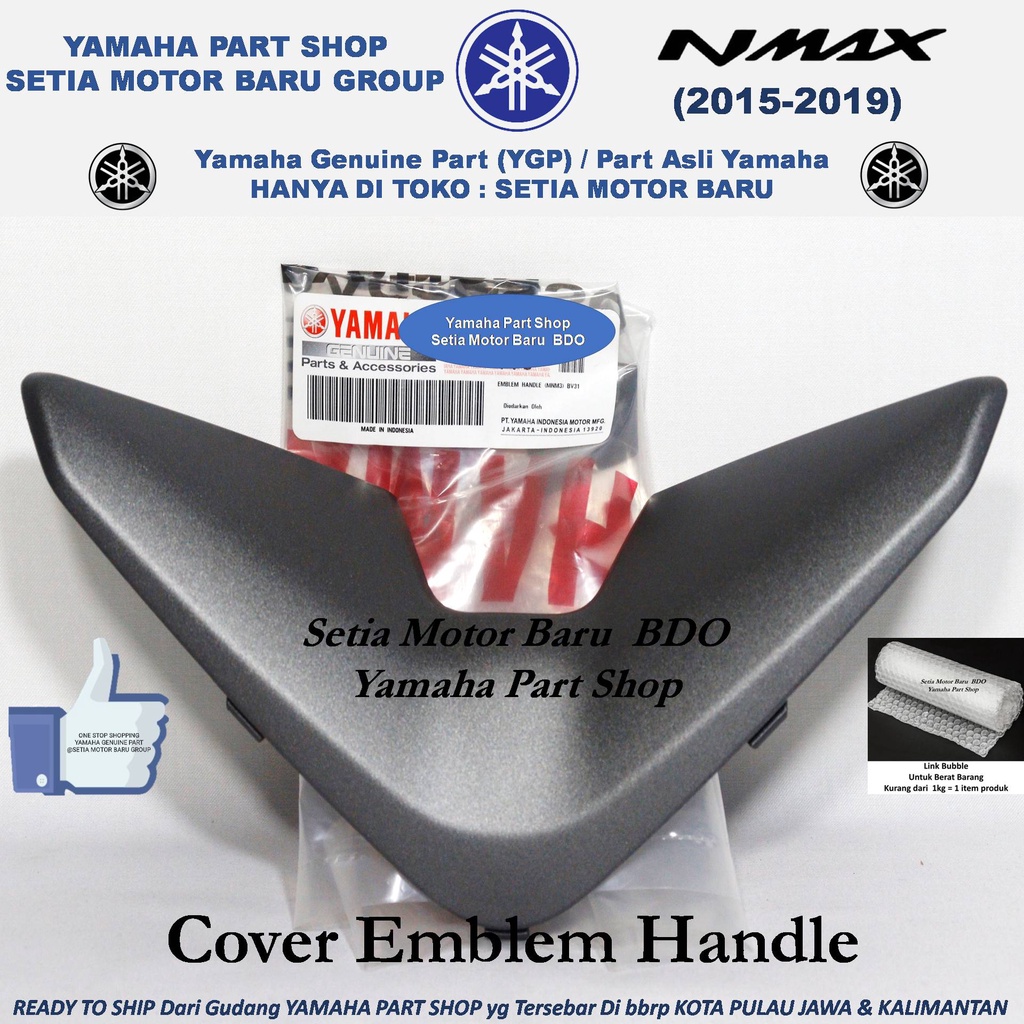 Cover Emblem Handle Batok Stang Stir Abu Abu Doff Mat Gray Nmax N Max Old Lama Asli Yamaha Bandung