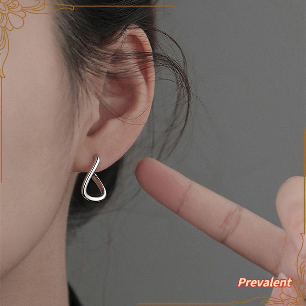 Preva Anting Hoop Polos Anting Hoop Fashion Wanita Gadis Perhiasan Hadiah Goth Ear Studs