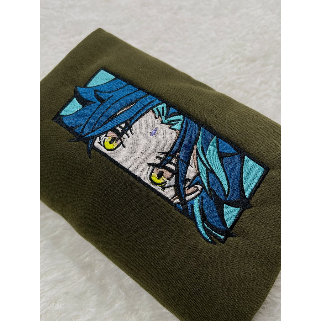 Crewneck Xiao Embroidery Anime Gaming Genshin Impact Premium Unisex