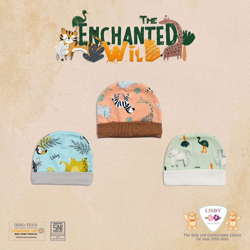 Libby Topi Motif The Enchanted Wild Bulat-Tali-Kelinci