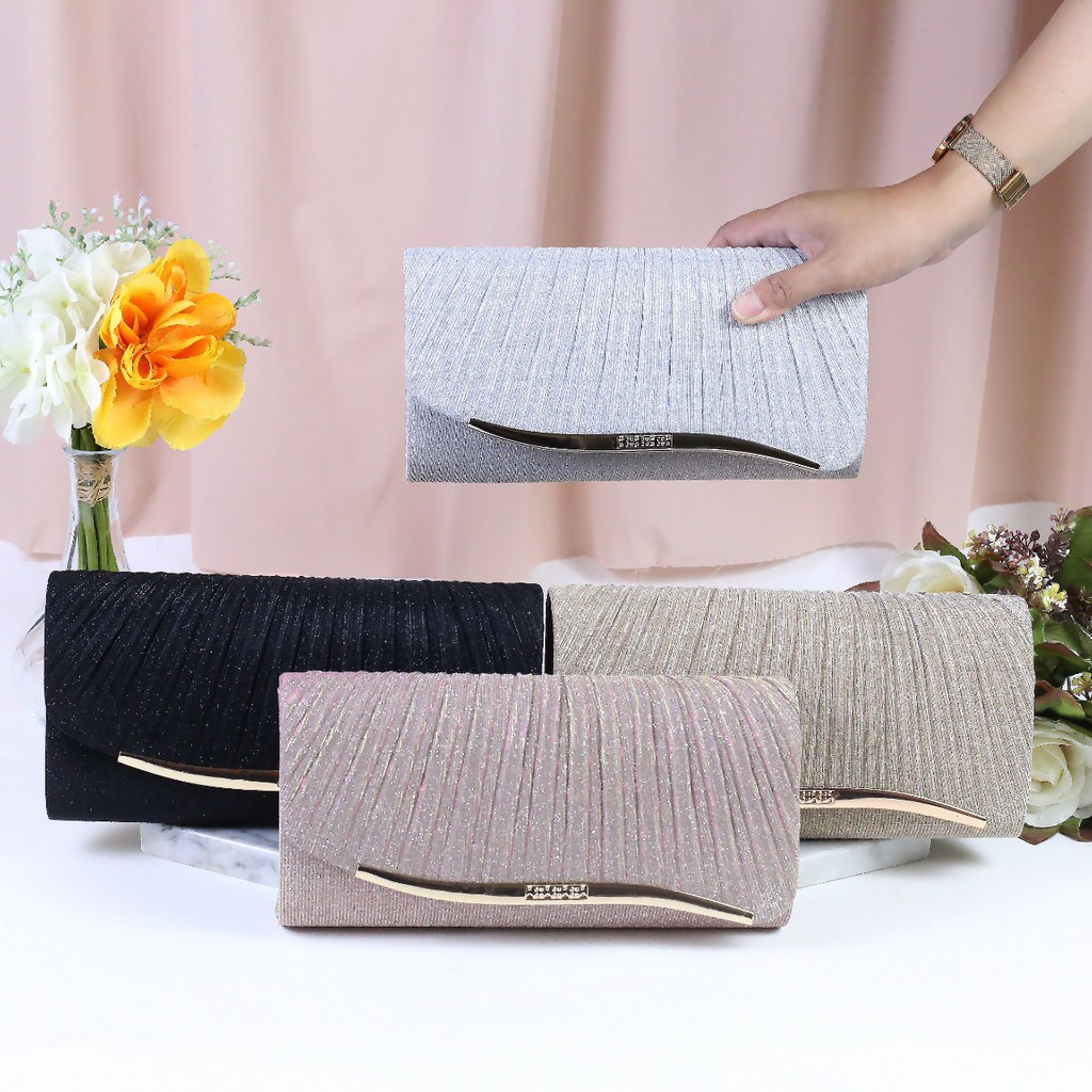 TAS PESTA WANITA CLUTCH BAG MAC 104 HANDBAG HAND BAG WANITA KONDANGAN CLUTCH PESTA PERNIKAHAN BAG LADY GLITER WEDDING PARTY KEKINIAN TERBARU WANITA CEWEK ELEGAN SIMPEL CANTIK