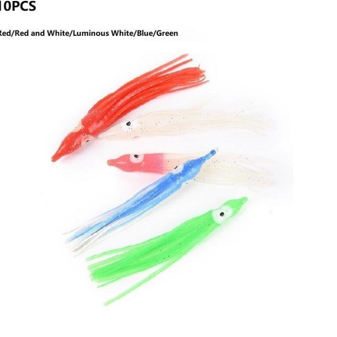 Umpan Pancing Perahu Muppet Paket 10 Umpan Pancing Laut 5 Warna Umpan