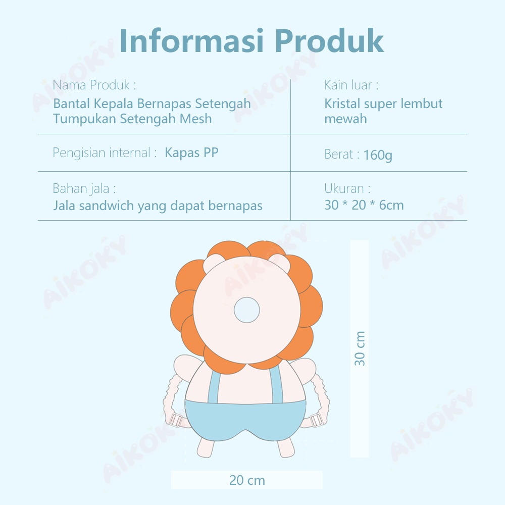 Aikoky Bantal Pelindung Kepala Bayi/Head protector baby Anti Jatuh