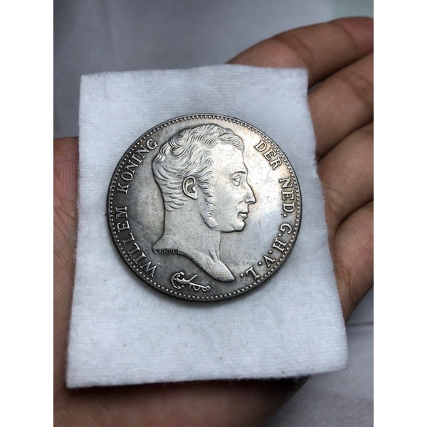 Koin Kuno Willem 3 Gulden Tahun 1818 Langka