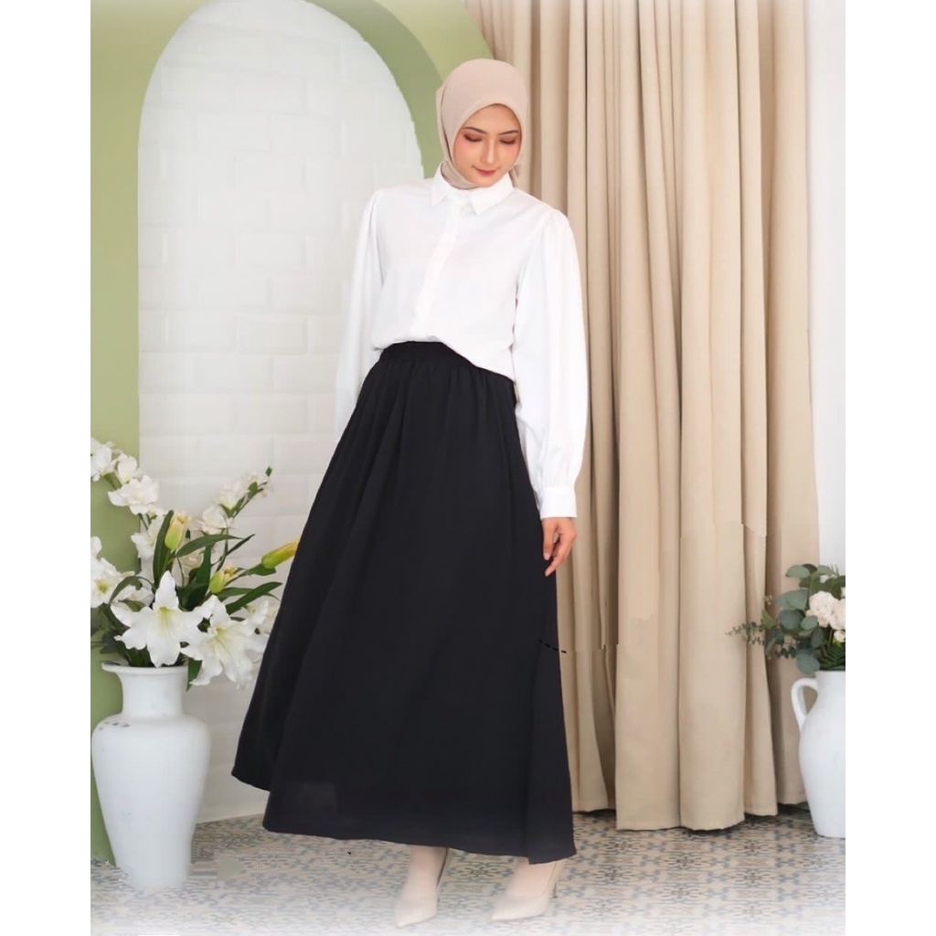 Mirabel ROK PREMIUM WANITA MUSLIMAH AIRFLOW CRINCKLE DEODORA PREMIUM RAYON